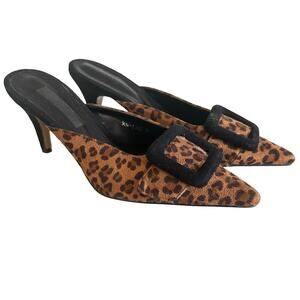 Play Shoes Korea Women’s Cheetah Suede Heels Size 245 (U.S. 7.5)